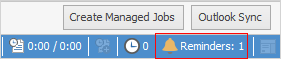 reminders in task bar