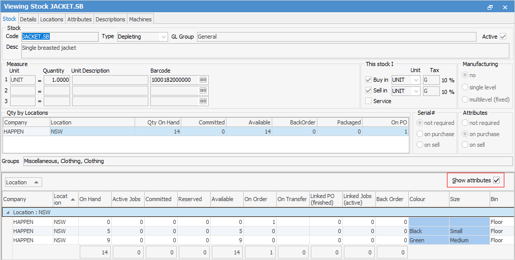 show attributes1