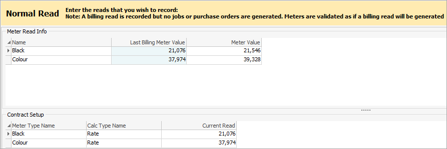 meter read info