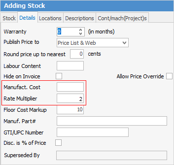 mfg cost