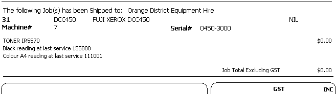 consumables invoice