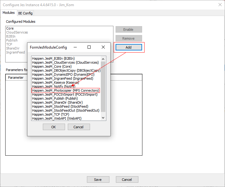 add jes mps module