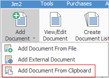 add doc from clipboard