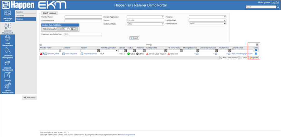 update monitor1