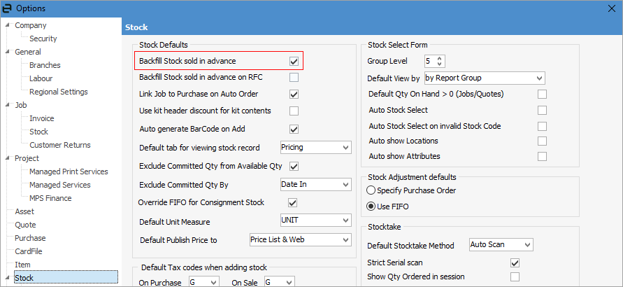 backfill option