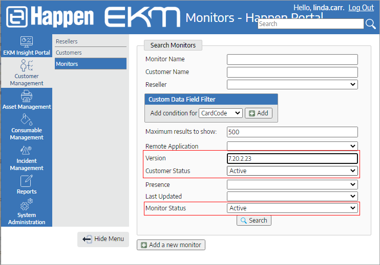 update monitor