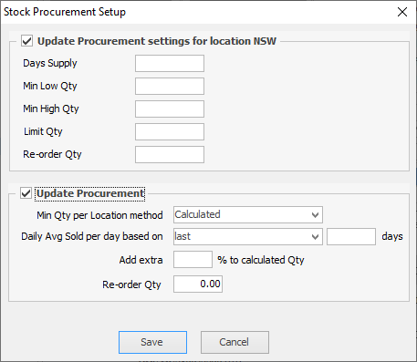 update procurement