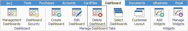 delete dashboard