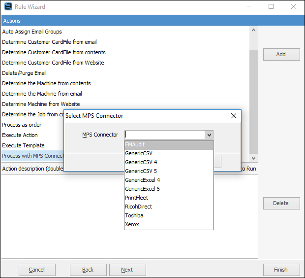 process with connector