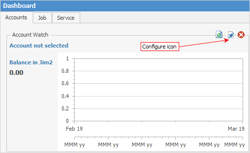 configure dashboard button