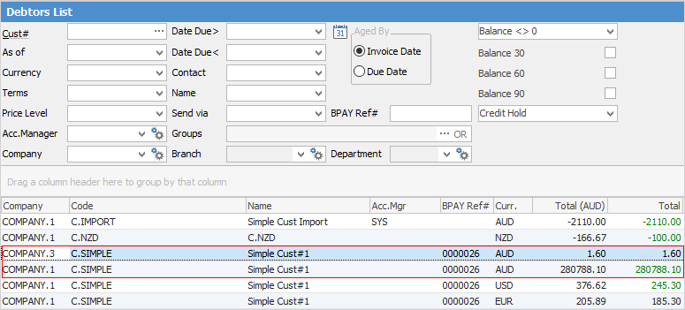 multiple co in debtor