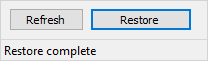 restore complete