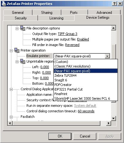 zetafax setup