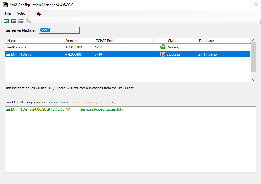 config manager screen