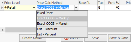 special stock calc method