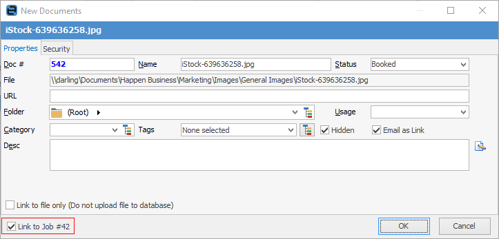 link doc to job