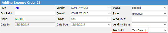 tax at EPO level