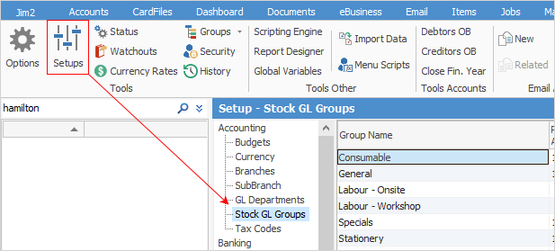 setupstockgl