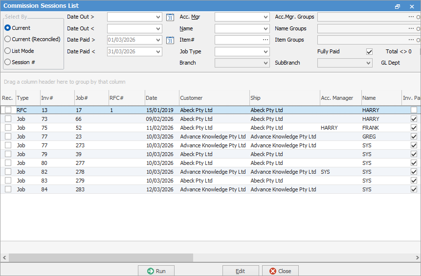 CreateCommissionList