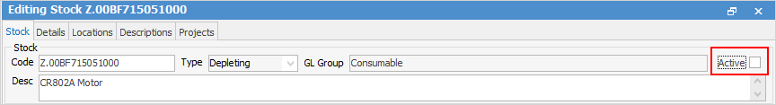 DeactivateStock