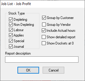 job profit report job profit report