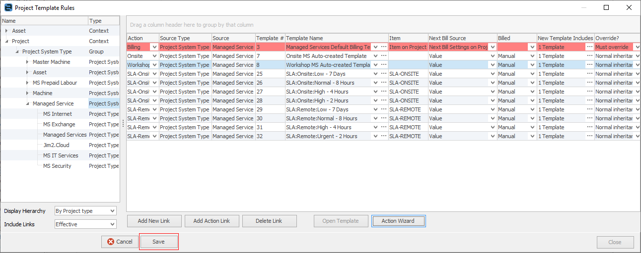 LinkNewTemplatesToAction