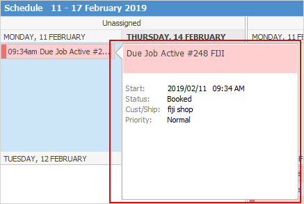 MouseOverScheduleJob