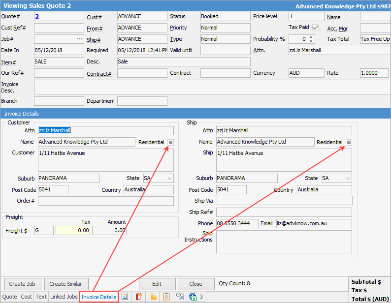 QteInvDetResidential