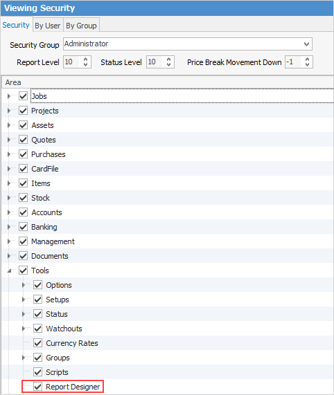 reportdesignersecurity