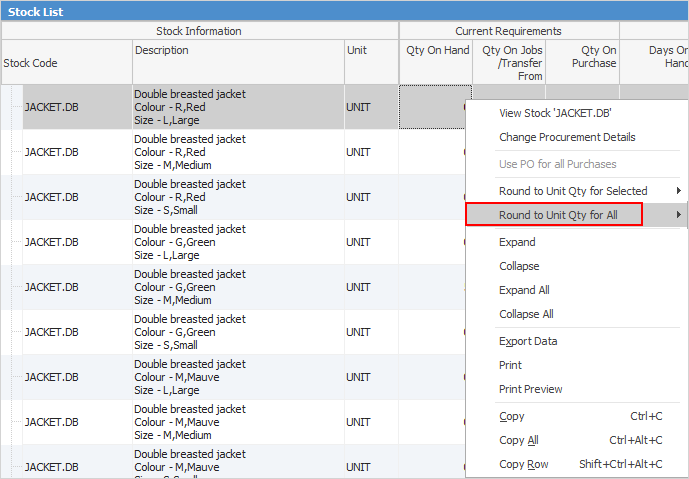 RoundToUnitMeasureProcure
