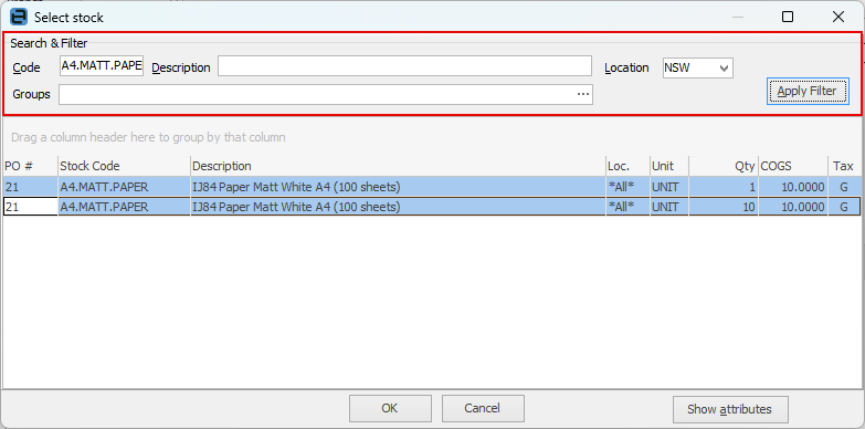SearchFilterAndApply