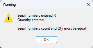 SerialNumberWarning