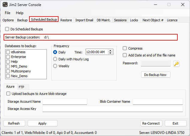 ServerBackupLocation
