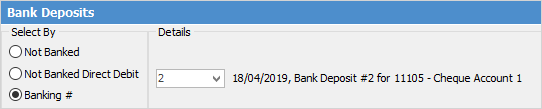 bank deposit number