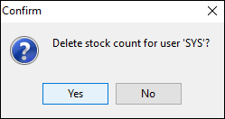 delete stock count