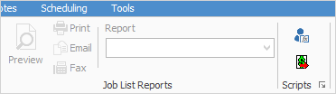 report toolbar