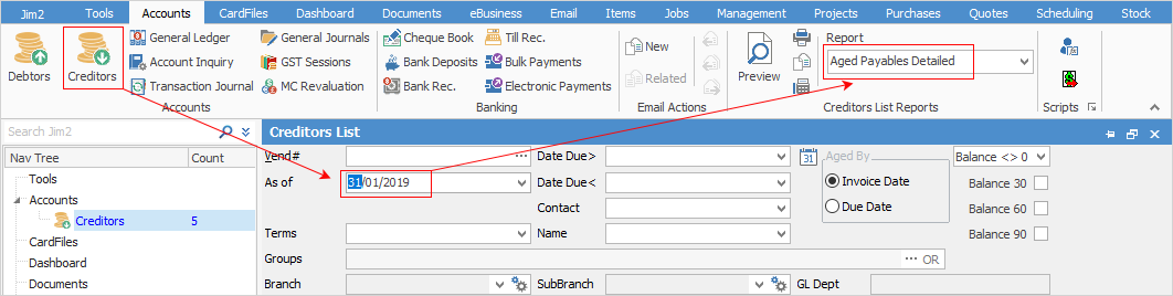 aged payables