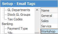 setup email tags