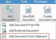 add doc from clipboard