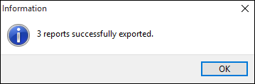 report export successful