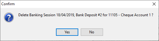 confirm delete bank sess