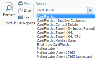 Cardfiles; How Do I Print a Cardfile List, Report Options