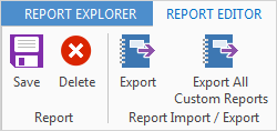 report editor header