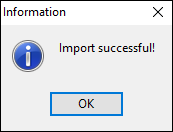 import successful